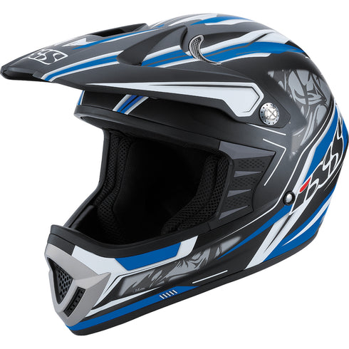 IXS HX 276 FAME MATT SCHWARZ-BLAU casca cross/enduro